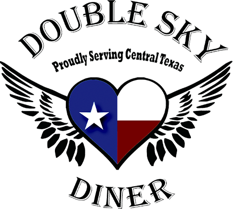 Double Sky Diner Moody Texas restaurant and catering heart logo