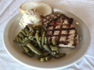 Double Sky Diner Moody Texas country restaurant catering pork chop